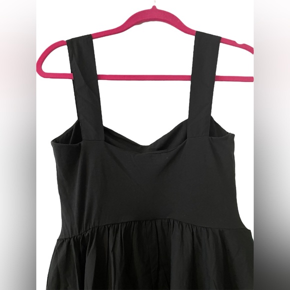 J Crew Sweetheart Mixy Tank Dress with Poplin Skirt A-Line Flowy Size S Black - Picture 8 of 10